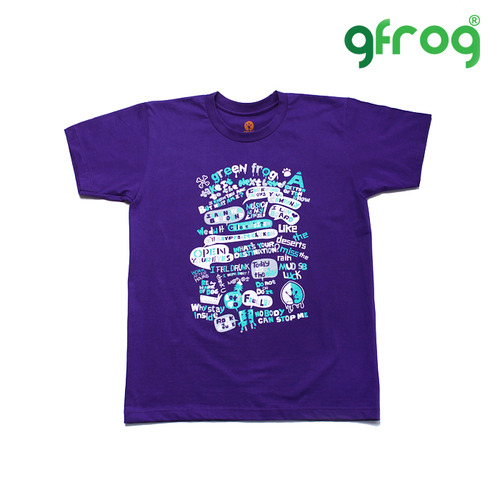 [지프로그] GFROG TALK 퍼플 반팔 티셔츠