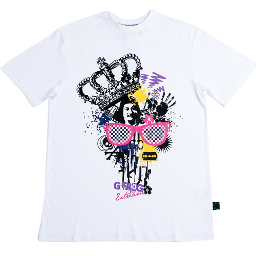 남녀공용 반팔티 티셔츠 - 지프로그 스트릿웨어 [크라운] 화이트